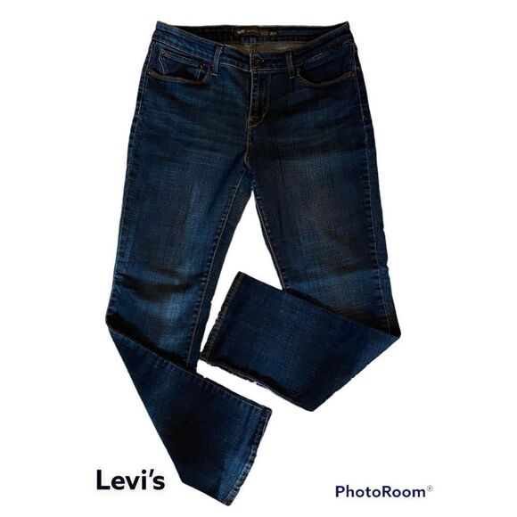 Levi’s SZ 10/30 Woman’s Demi Curve Mid Rise Straight Leg Dark Denim Jea… - Picture 1 of 12
